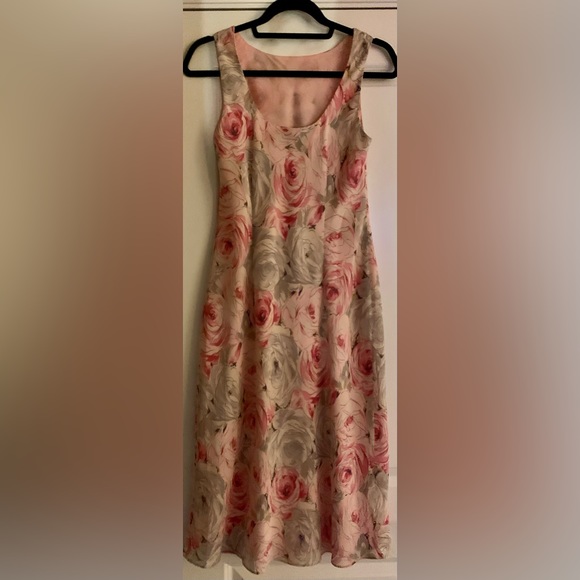 LN LINED PINK/GRAY SHEATH DRESS. FABRIC FEELS LIKE CHIFFON. PERFECT FOR SUMMER💕 - Picture 10 of 10